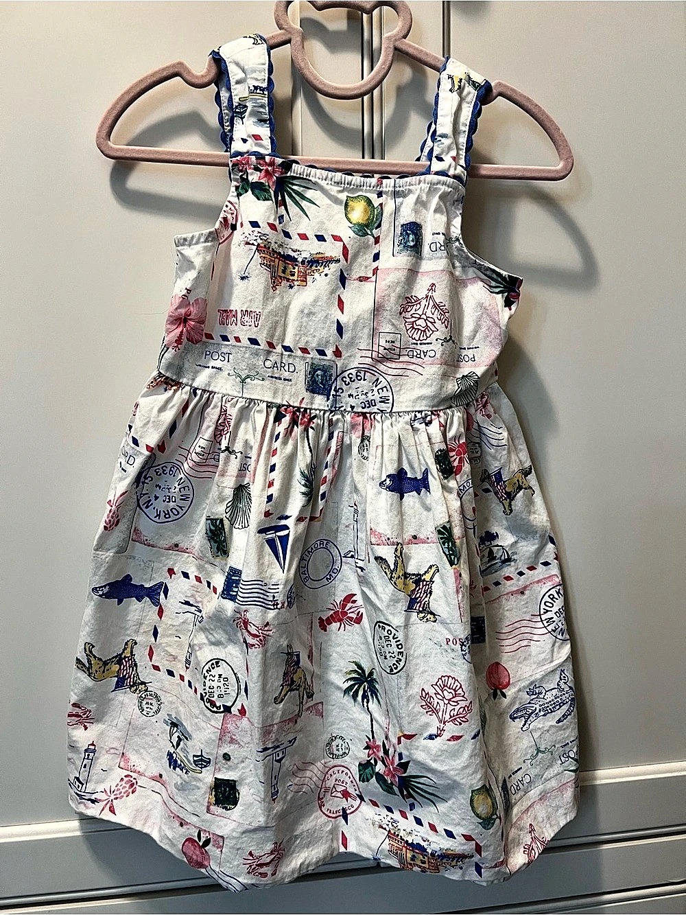 Crewcuts Postcard Print Sundress Girls' Size 4
